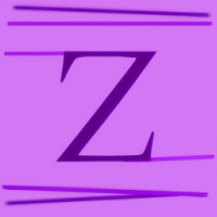Generate a picture with a  Z on a purple background in square resolution.